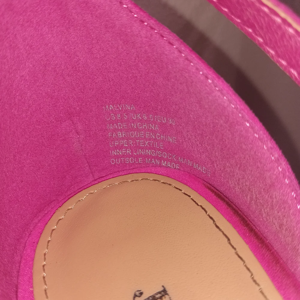 JustFab Fuchsia Wedge Sandals - Picture 4 of 4